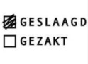 geslaagd